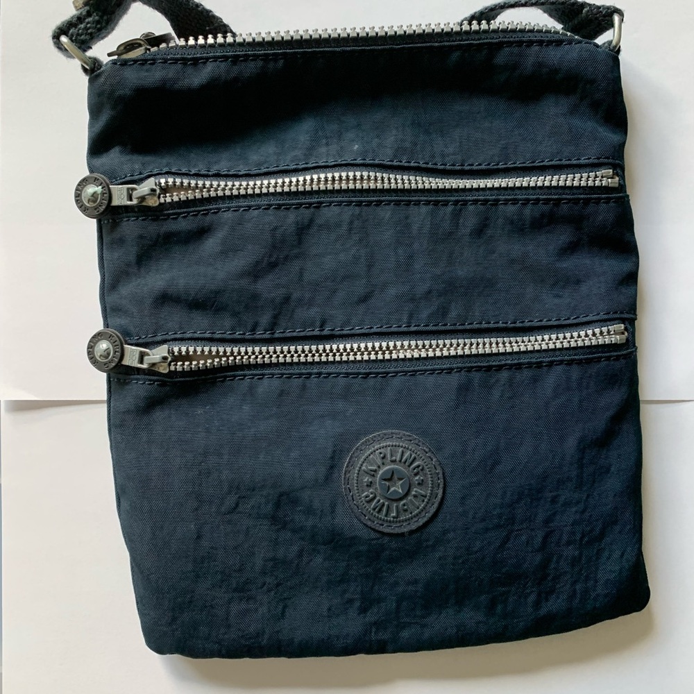 Kipling Black Crossbody Bag with Dual Zippers